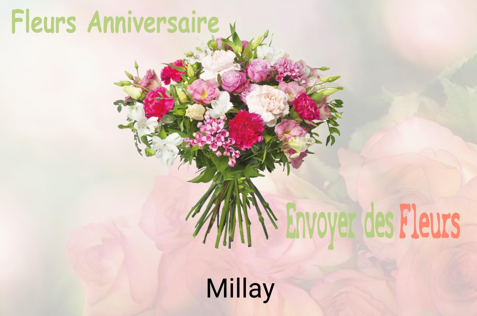 Bouquet de fleurs d’anniversaire livré à Millay